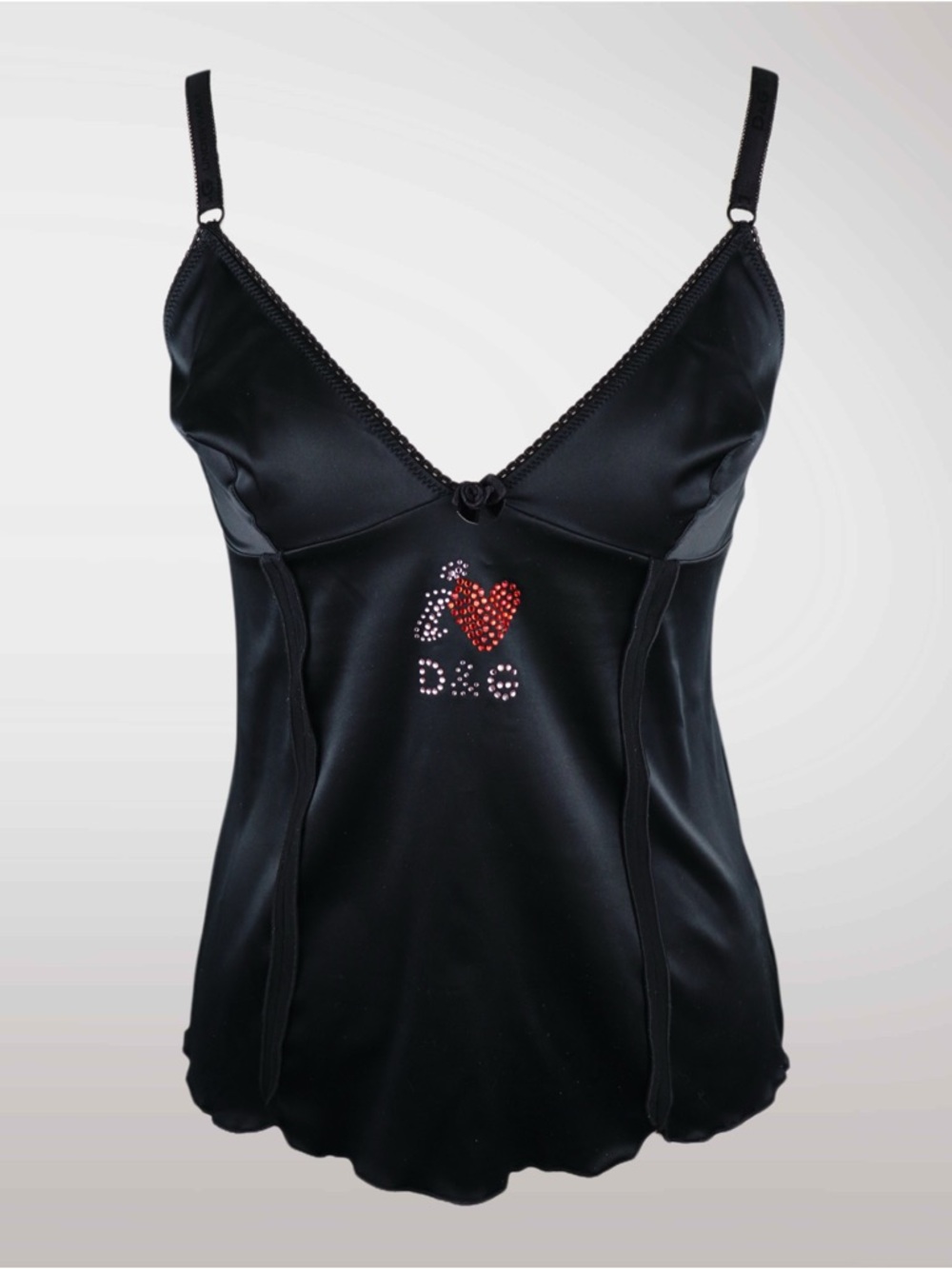 Vintage D&G Black Satin Cami Top